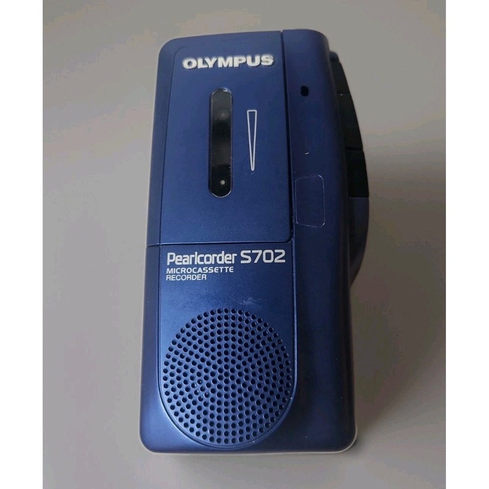 VTG Olympus Pearlcorder S702 Handheld MicroCassette Voice Recorder Blue Tested